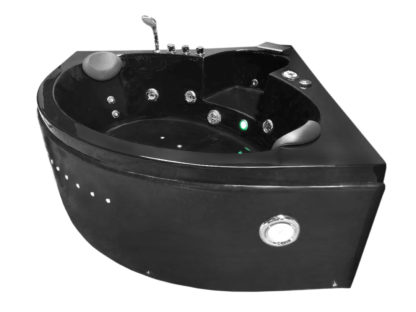 Hot tub black 59,05" X 59,05" whirlpool bathtub - Dolphin - Image 3