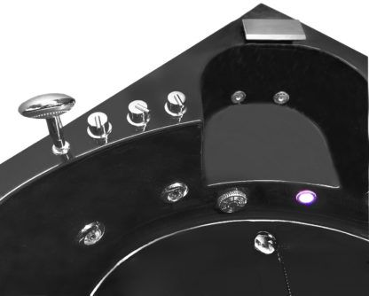 Hot tub black 59,05" X 59,05" whirlpool bathtub - Dolphin - Image 4