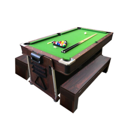 4 en 1 Table de Billard 7ft + Air Hockey + Table de Tennis + Table - Mattew avec bancs - Image 2